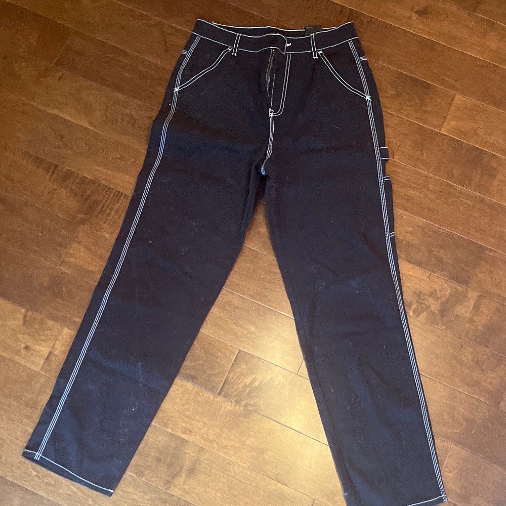 Black denim jeans